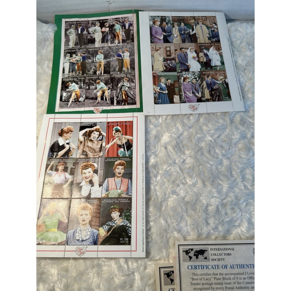 I Love Lucy Limited Edition Stamp Block with Certificates